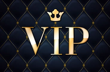 VIP Sign on Black Background
