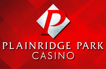 Plainridge Park Casino Name and Logo on Red Background